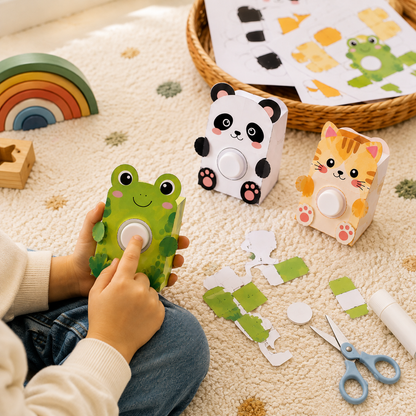 Printable Clicker Toy Template Bundle | DIY Animal Push Toy PDF | Instant Download