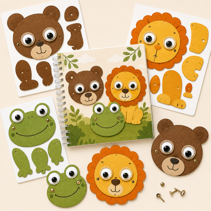 Printable Moving Eyes Animal Craft PDF | Interactive Cut & Paste Activity for Kids